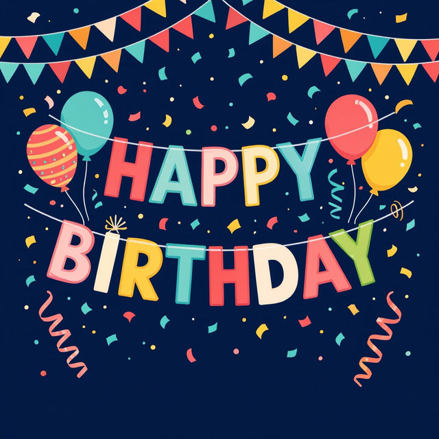 Happy Birthday Banner Images - Made With AI gallery