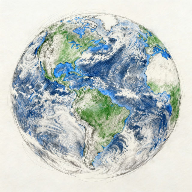 Drawing Earth Art - AI Generated gallery