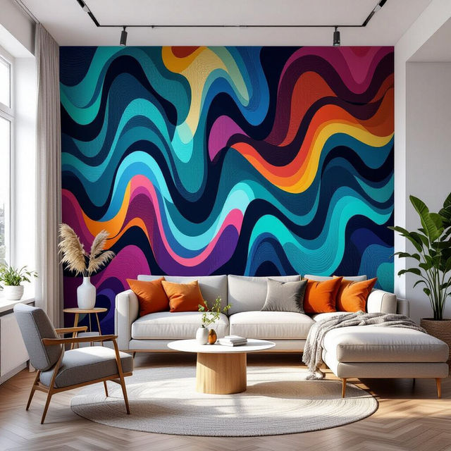 Living Room Wallpaper Ideas - Made With AI gallery