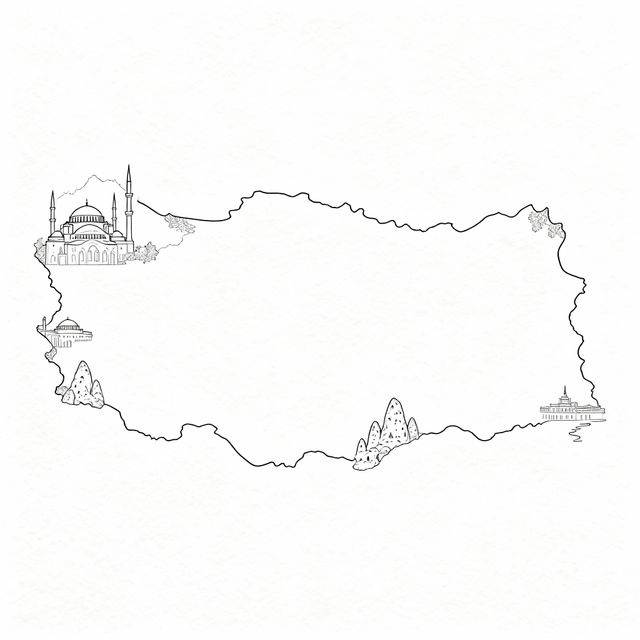 Turkey Outline Drawing gallery