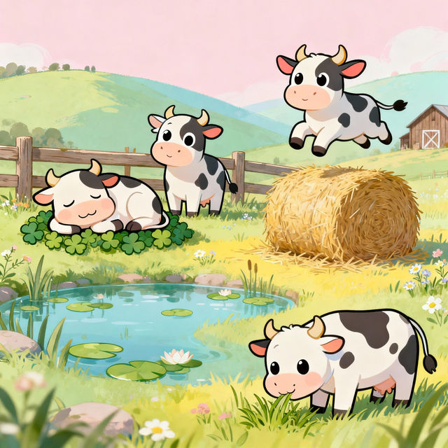 Cute Cows Drawings gallery