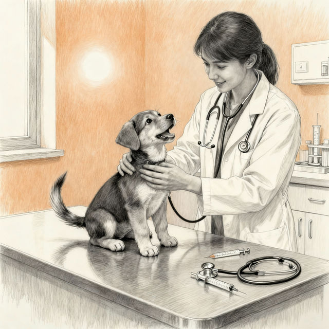 Vet Drawings - AI Generated gallery