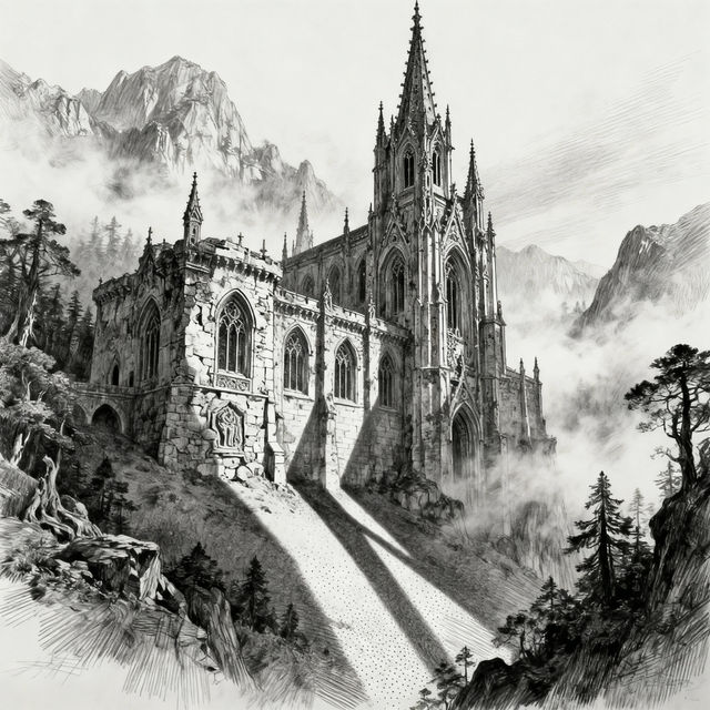 Castle Drawings - AI Generated Art gallery