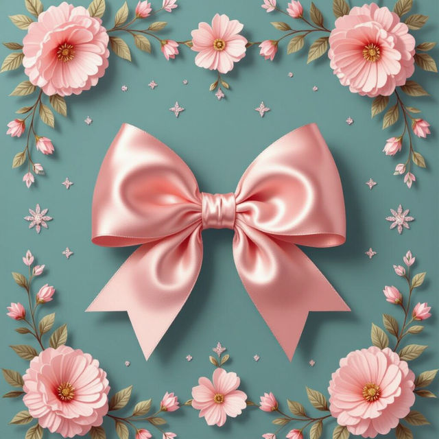 Bow Coquette Wallpaper - AI Generated gallery