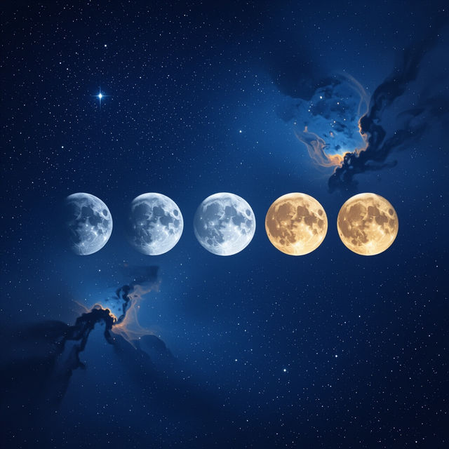 Moon Phases Art - AI Generated gallery