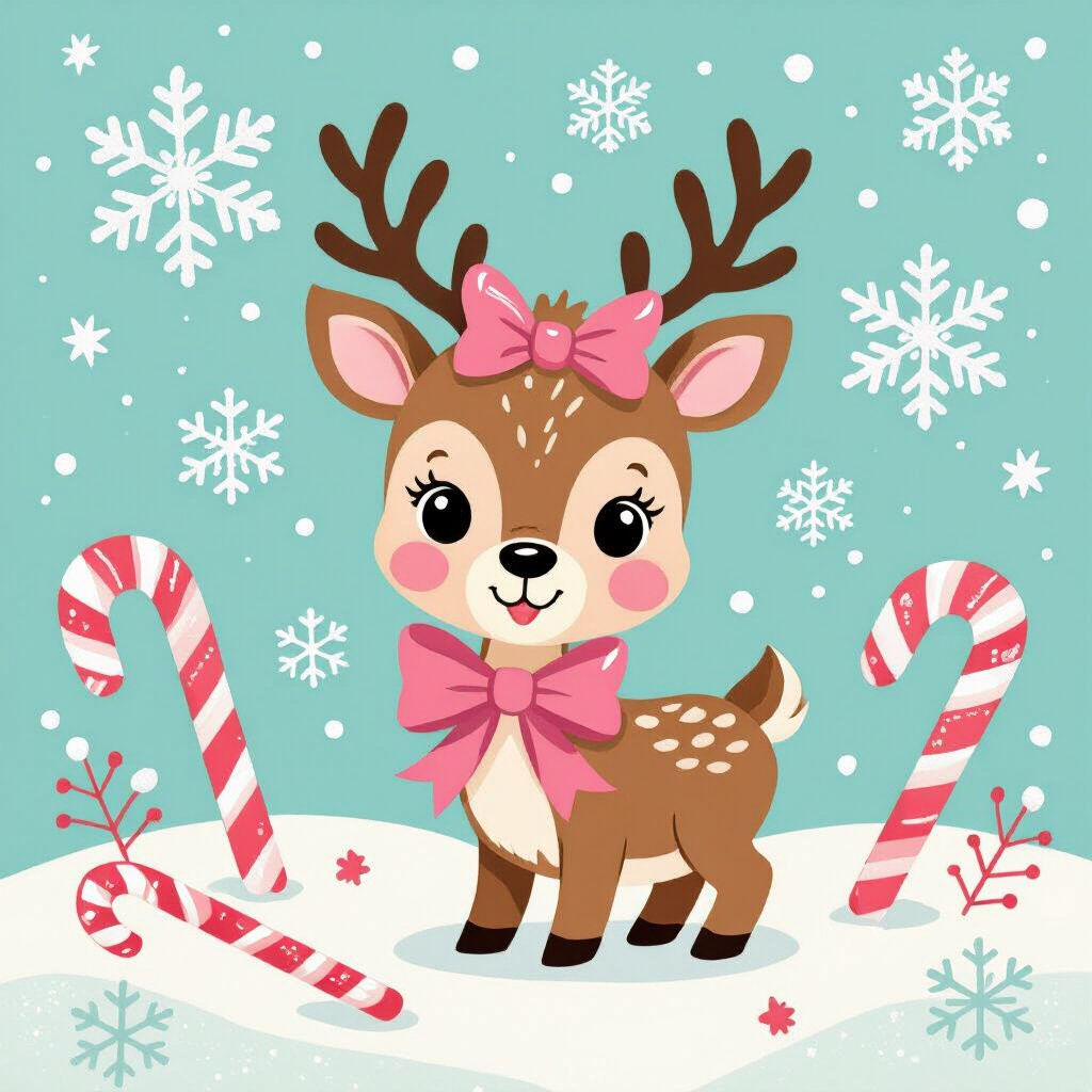 Cute Preppy Christmas Wallpapers - AI Generated & Customizable