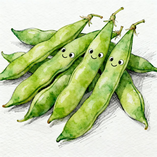 Green Bean Drawings - Made With AI gallery
