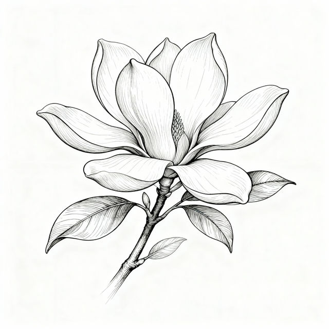 Magnolia Flower Drawings - AI Generated gallery