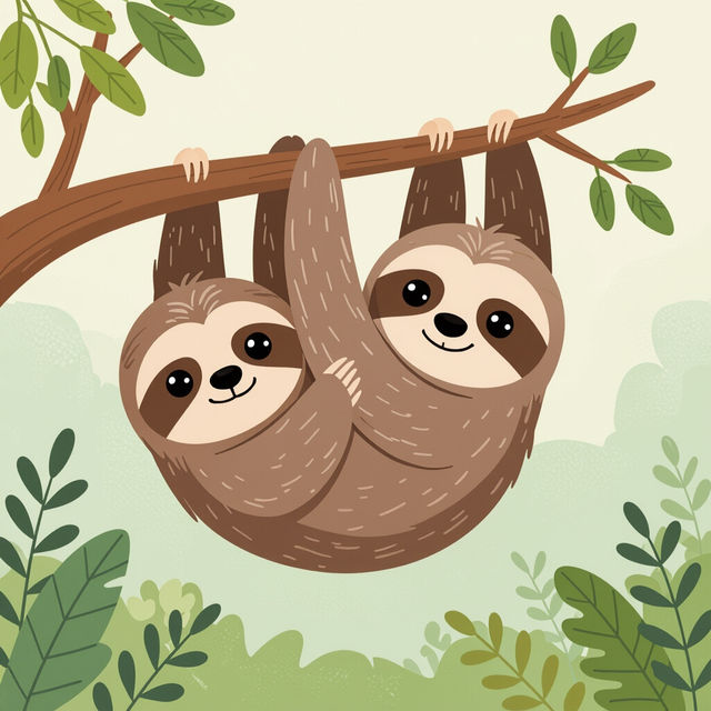 Easy Sloth Drawing gallery