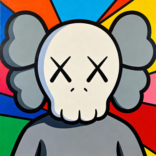 Kaws Drawing Face Art gallery