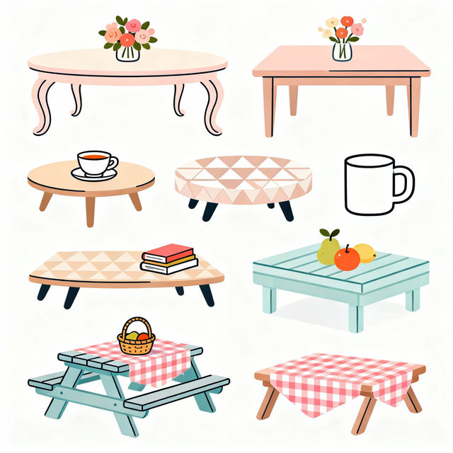 Table Clip Art - Made With AI gallery