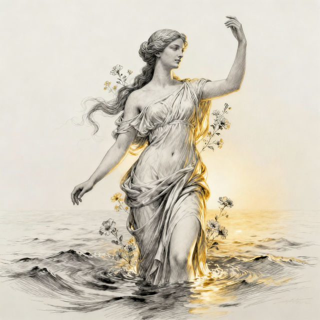 Aphrodite Drawings - AI Generated gallery