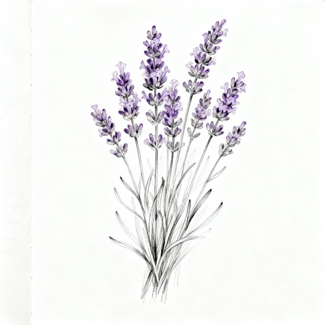 Lavender Plant Drawings - AI Generated Art gallery