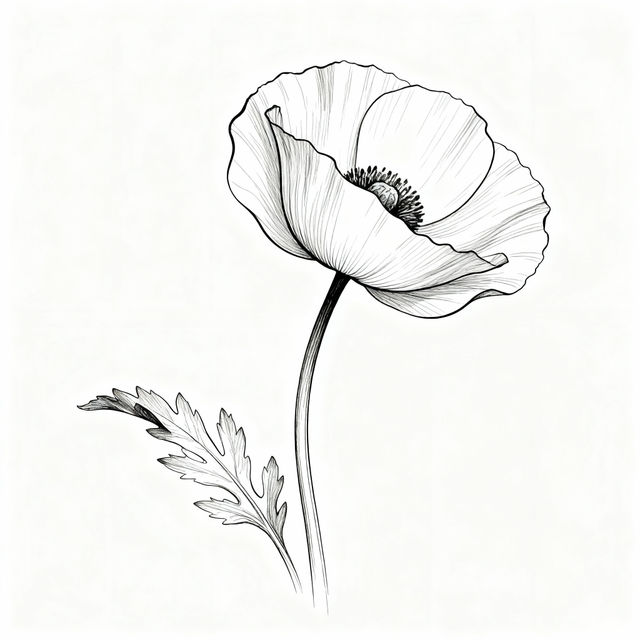 Easy Poppy Drawings gallery