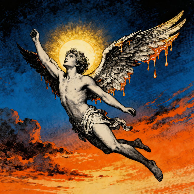 Icarus Drawings - AI Generated gallery