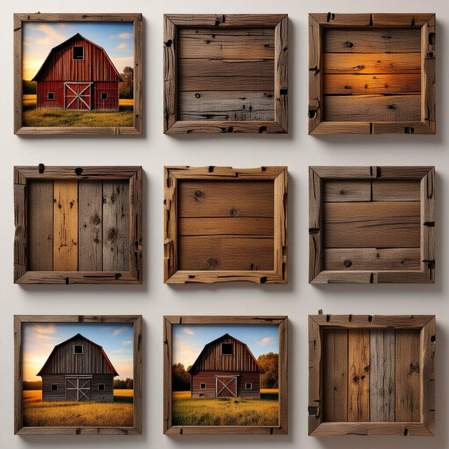 Barnwood Picture Frames - AI Generated gallery