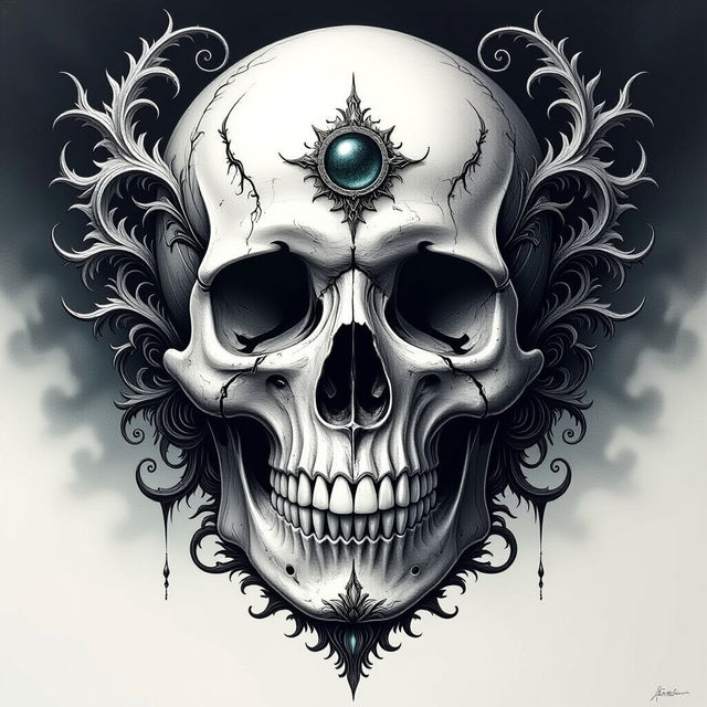Skulls Drawings - AI Generated Art gallery
