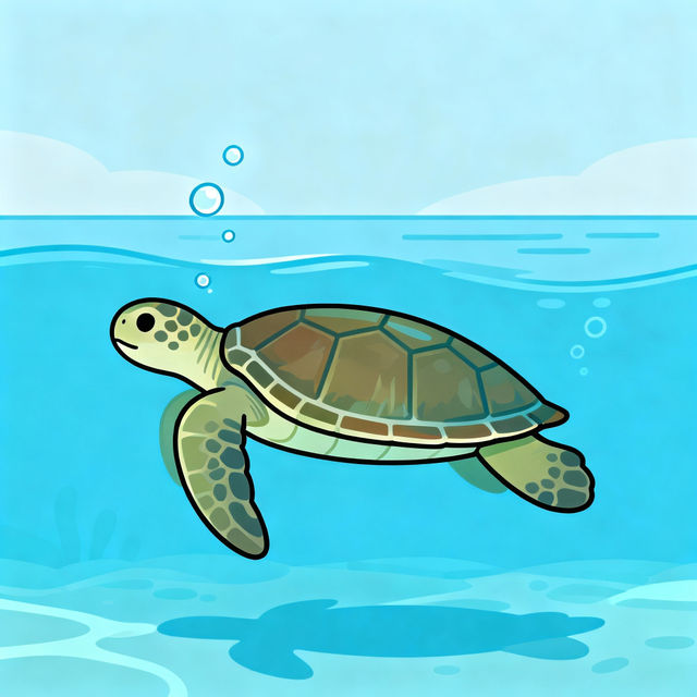 Easy Sea Turtle Drawing gallery