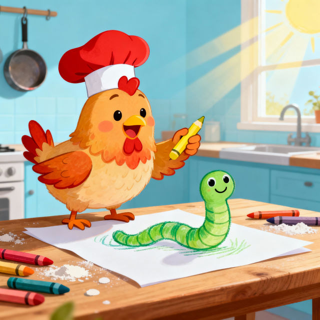 Chicken Cartoon Drawing gallery