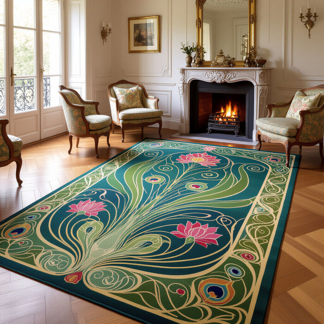 Art Nouveau Rugs - AI Generated gallery