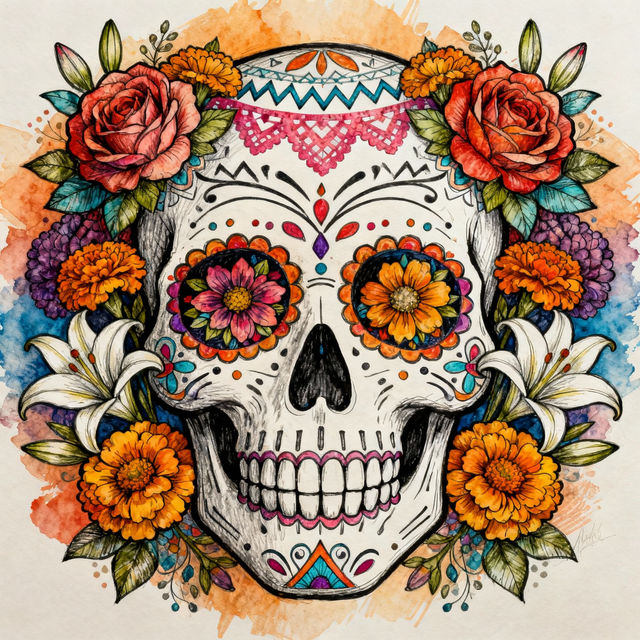 Calaveras Drawings - AI Generated Art gallery