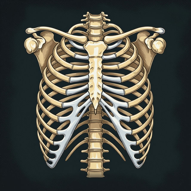 Rib Cage Drawings - AI Generated Art gallery