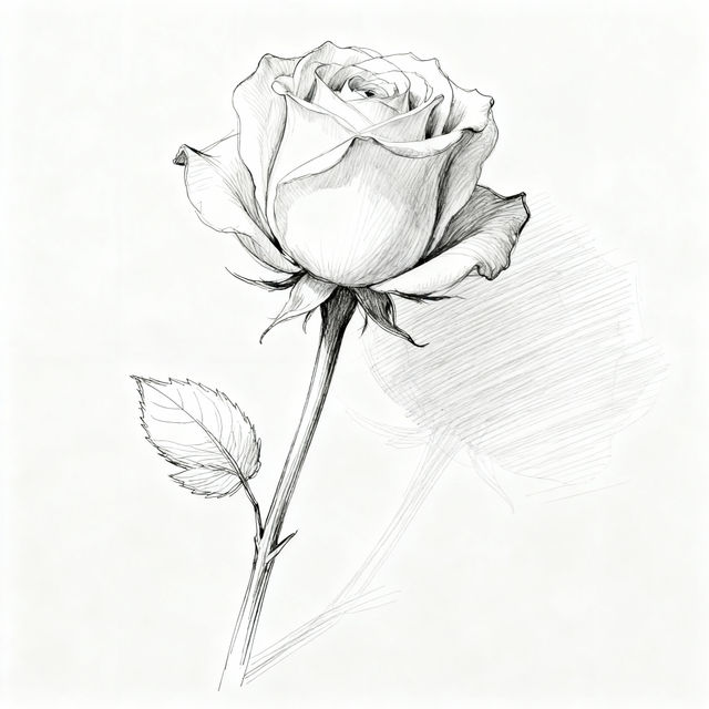 Easy Rose Drawings gallery
