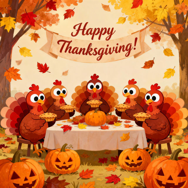 Thanksgiving Cartoon Drawings gallery