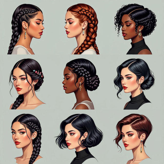 Hair Ideas Drawing - AI Generated gallery