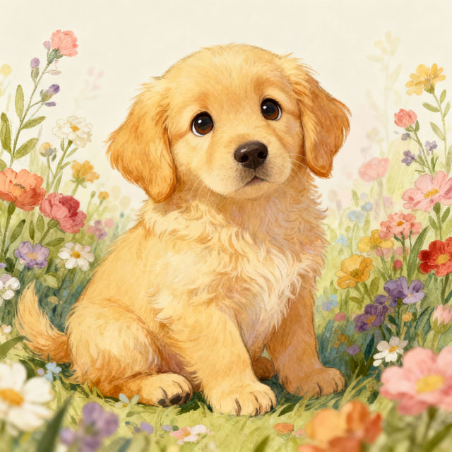 Cute Dog Drawings - AI Generated gallery
