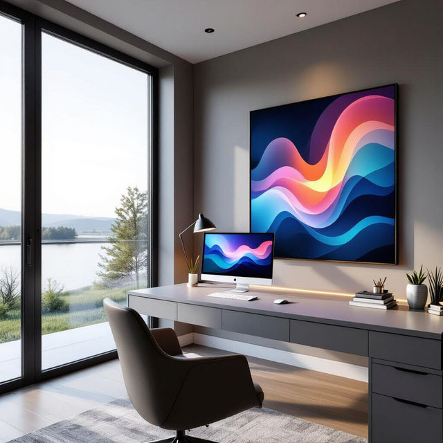 Home Office Wall Art - AI Generated gallery
