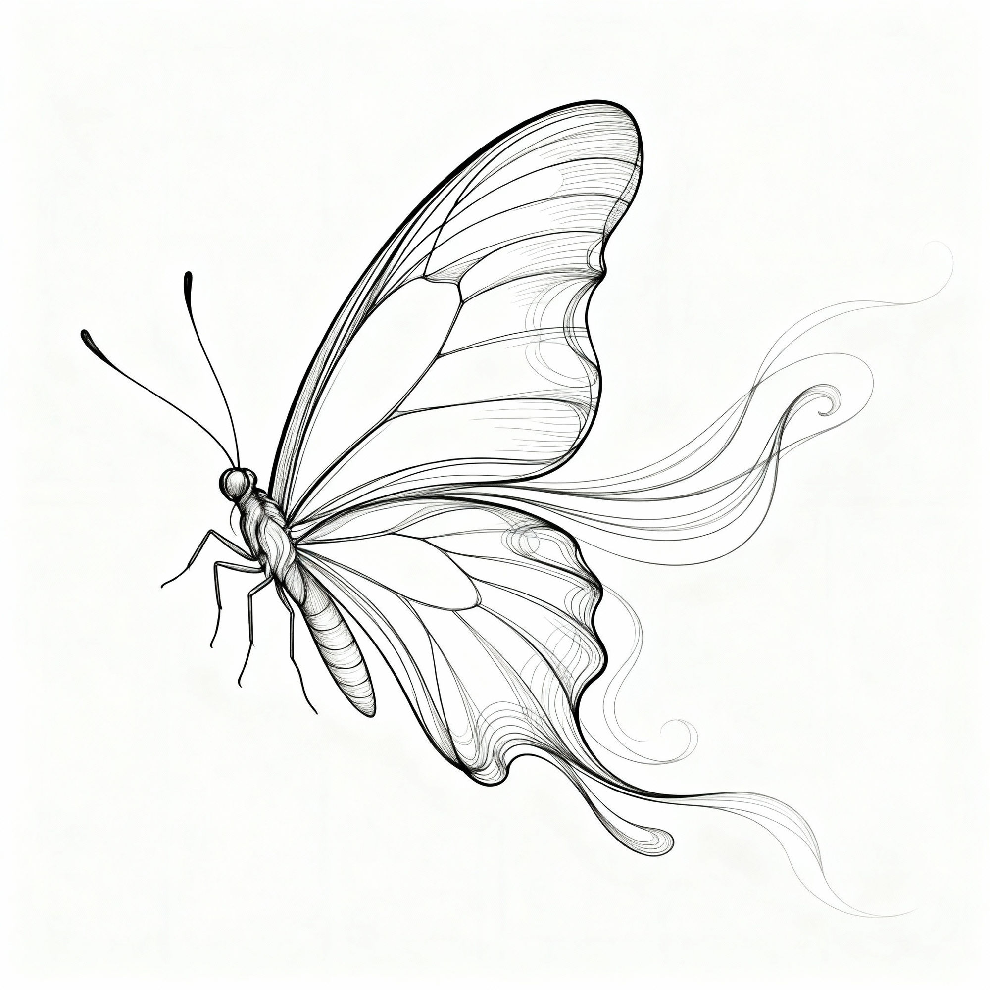 Butterfly Line Drawings - Create Stunning Art With AI