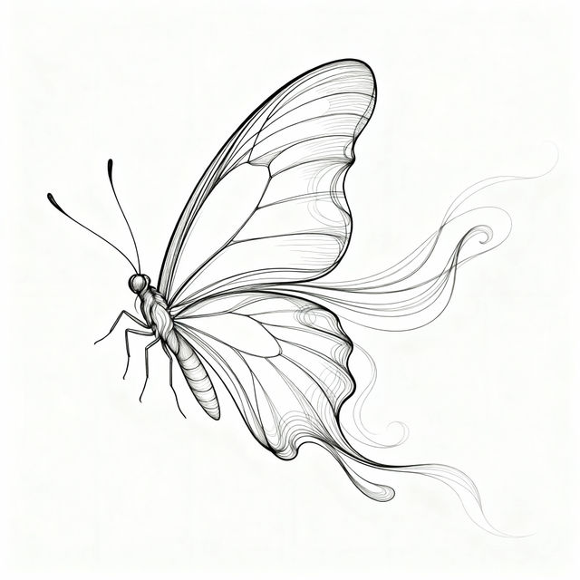 Butterfly Line Drawings gallery