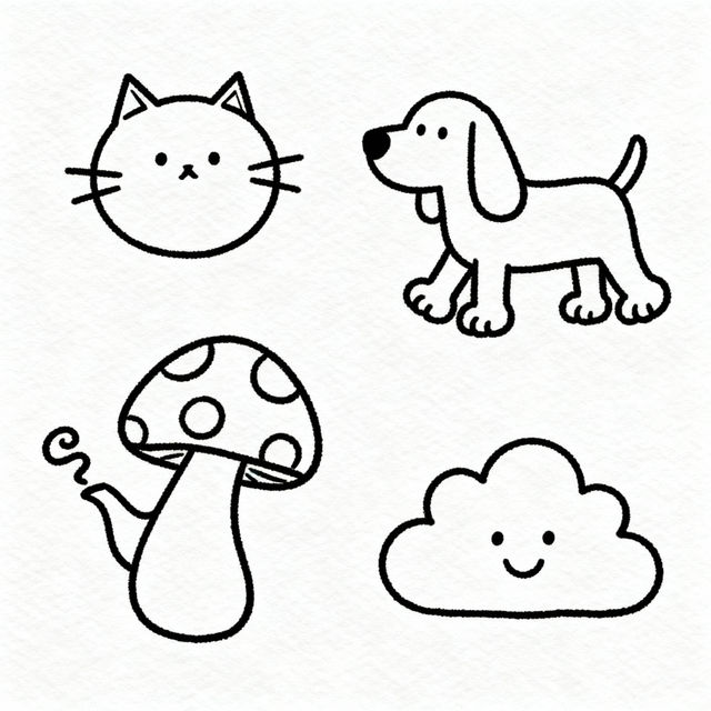 Cute Easy Drawings Made With AI gallery