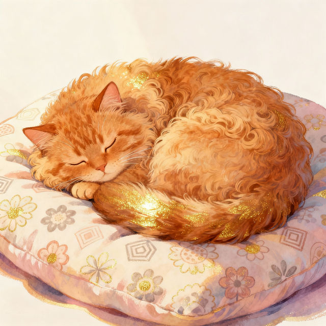 Sleeping Cat Drawings - AI Art gallery