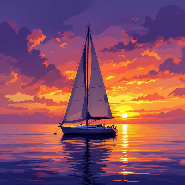 Sailboat Wall Art - AI Generated gallery