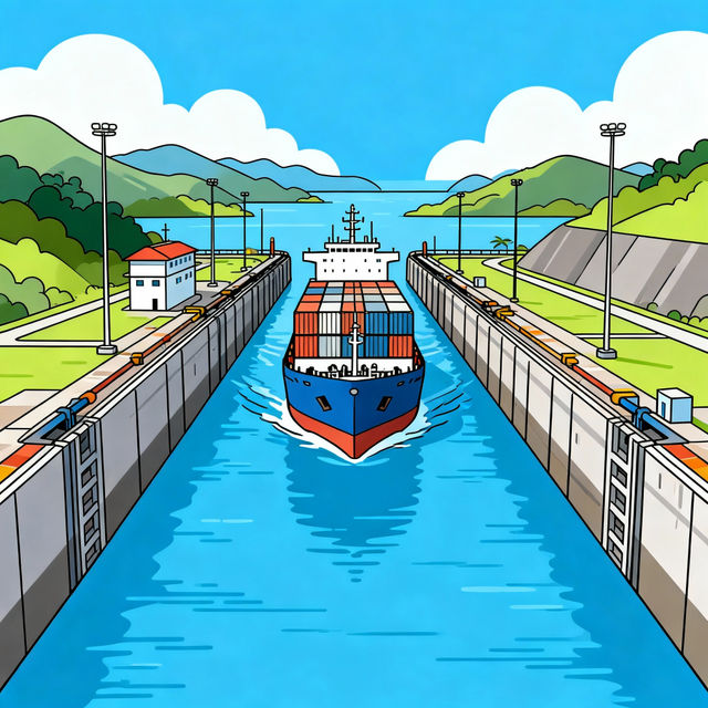 Panama Canal Drawings - Easy AI Art gallery