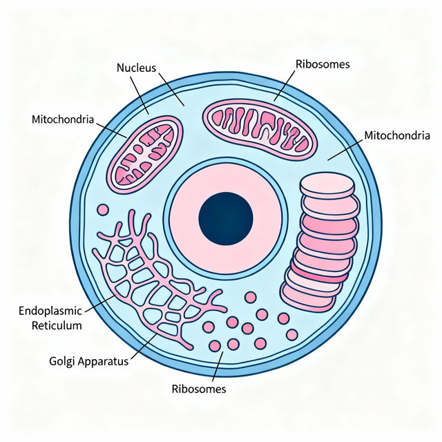 Drawing Of A Cell - AI Generated gallery