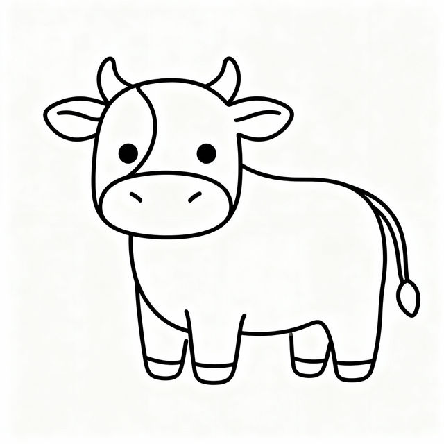 Cow Simple Drawing gallery