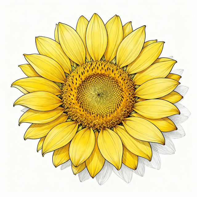 Yellow Flower Drawings - AI Generated Art gallery