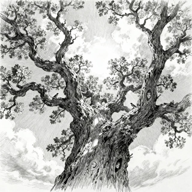 Trees Drawings - AI Generated Art gallery