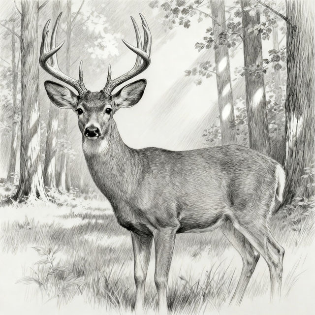Mule Deer Drawings - AI Generated gallery