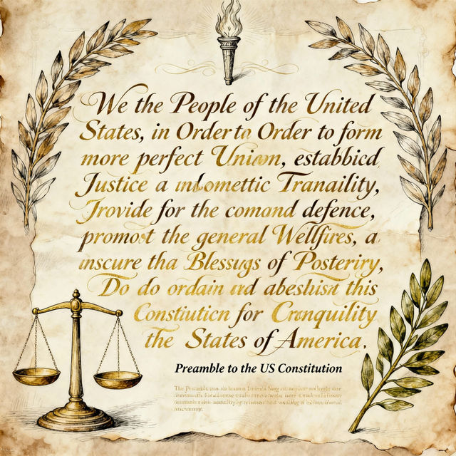 The Constitution Drawings - AI Generated gallery