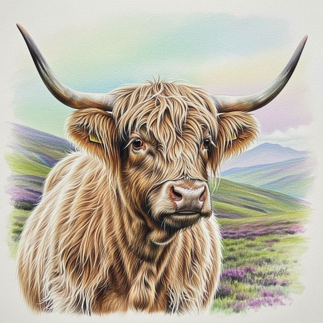Explore AI-Generated Highland Cow Drawings gallery