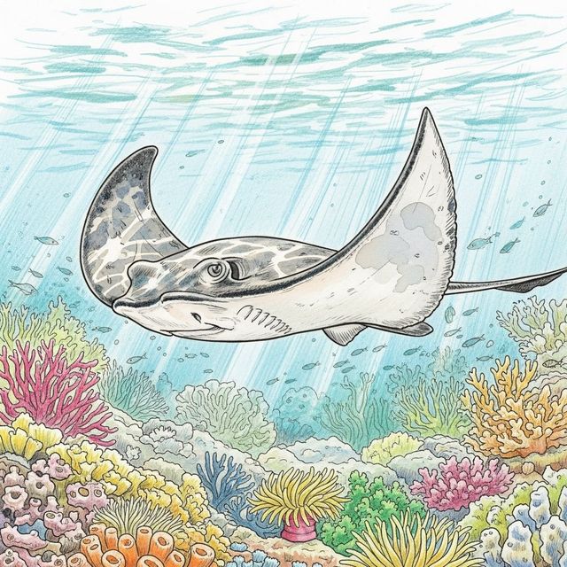 Discover and Generate Stingray Drawings gallery
