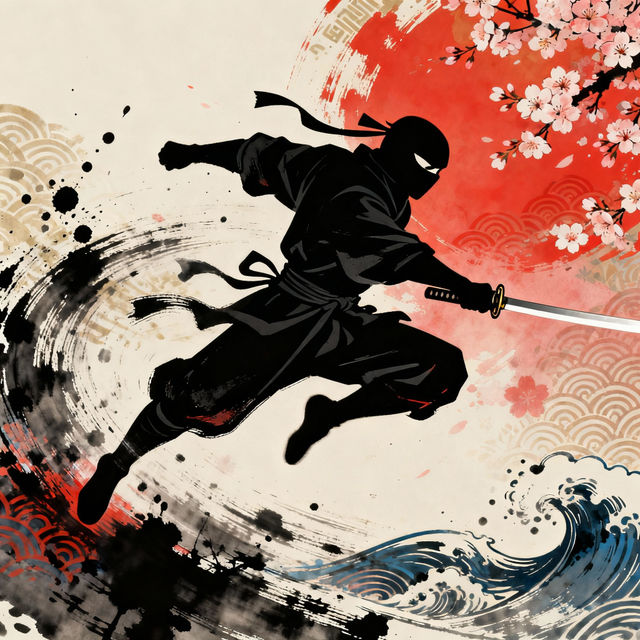 Ninja Drawings - AI Generated gallery