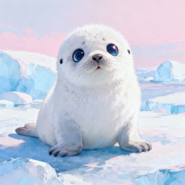 Harp Seal Drawings - AI Generated gallery