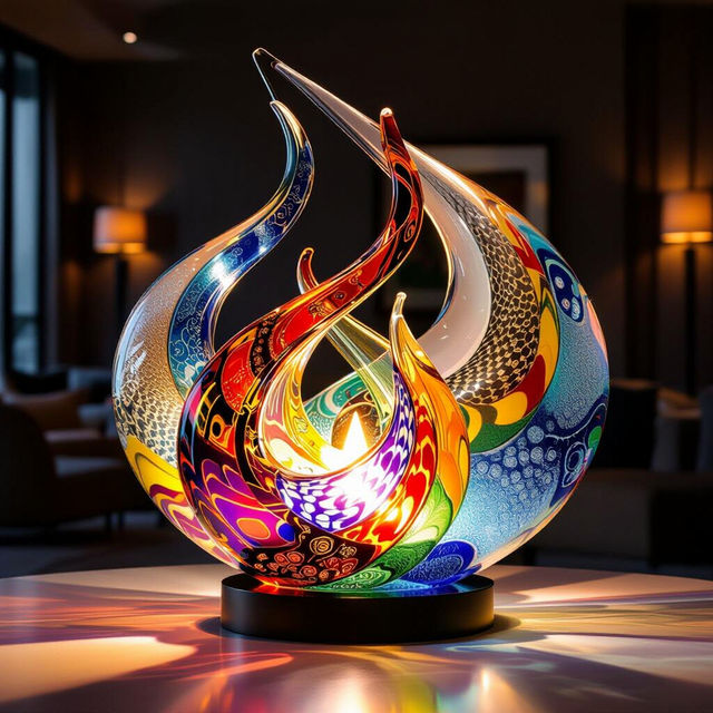 Trifecta Glass Art Lounge - AI Creations gallery
