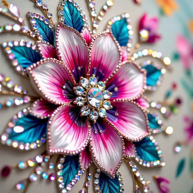 Rhinestone Canvas Art - Made With AI gallery