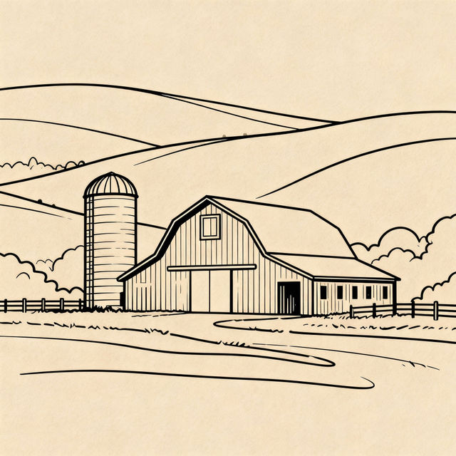 Simple Farm Drawings - Made With AI gallery